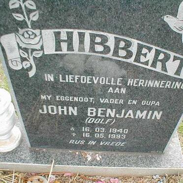 HIBBERT John Benjamin 1940-1993
