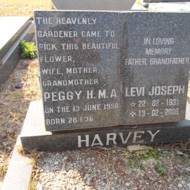 HARVEY Levi Joseph 1931-2000 &amp; H.M.A. 1936-1998
