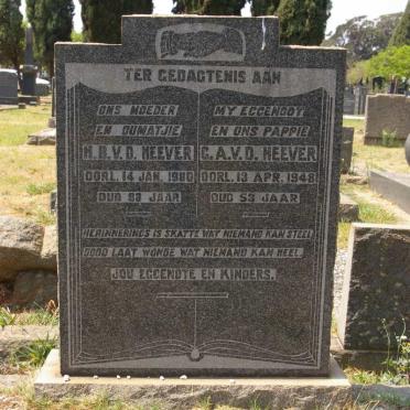 HEEVER G.A., v.d. -1948 &amp; H.B. -1980