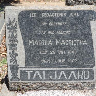 TALJAARD Martha Magrietha 1899-1962