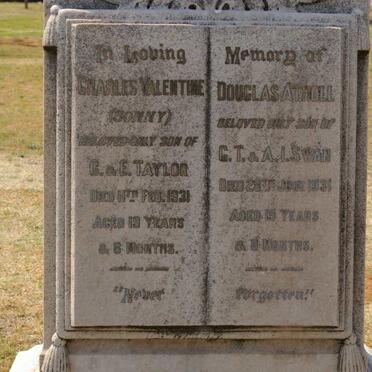 TAYLOR Charles Valentine -1931 :: SWAN Douglas Atholl -1931