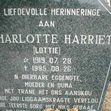 ? Charlotte Harriet 1919-1995
