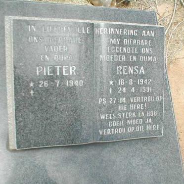 ? Pieter 1940- &amp; Rensa 1942-1991