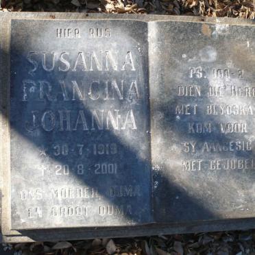? Susanna Francina Johanna 1919-2001