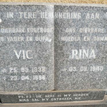 ? Vic 1938-1996 &amp; Rina 1940-