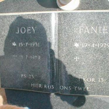 ? Fanie 1929- &amp; Joey 1931-1979