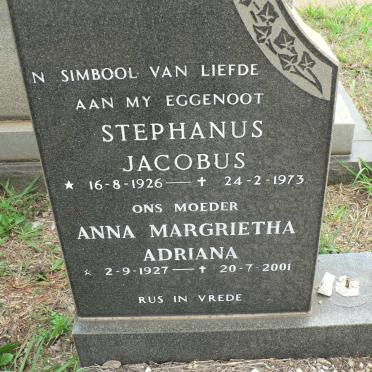 ? Stephanus Jacobus 1926-1973 &amp; Anna Margrietha Adriana 1927-2001