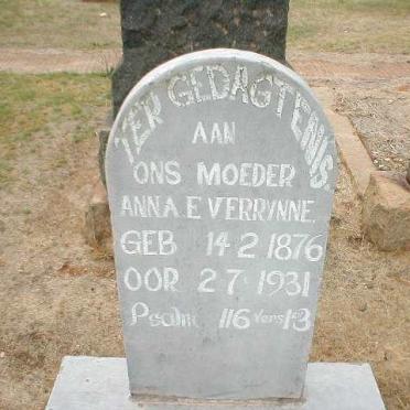 VERRYNNE Anna E. 1876-1931
