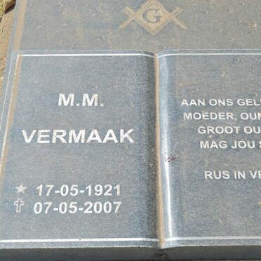 VERMAAK Johannes 1920-1966 &amp; M.M. 1921-2007