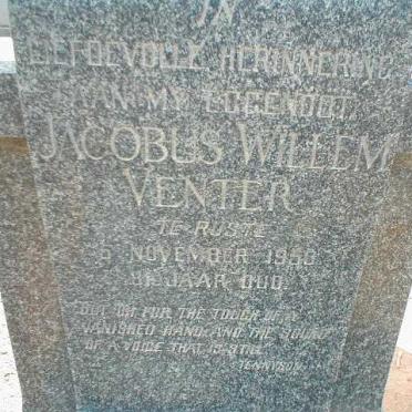 VENTER Jacobus Willem -1953