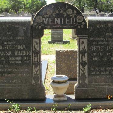 VENTER Gert Petrus 1909-1963 &amp; Wilhelmina Johanna QUINN 1912-1971
