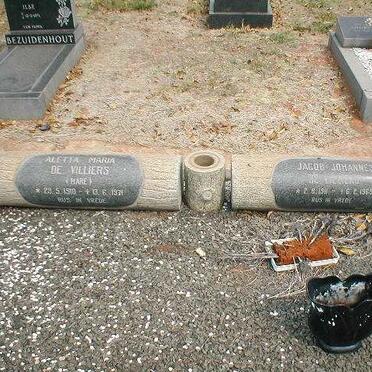 VILLIERS Jacob Johannes, de 1911-1969 &amp; Aletta Maria MARE 1910-1971