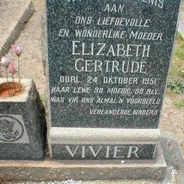 VIVIER Elizabeth Gertrude  -1951