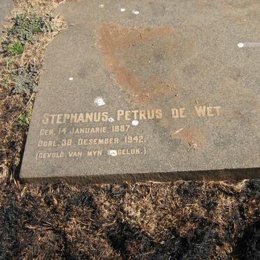 WET Stephanus Petrus, de 1887-1942