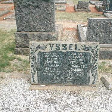 YSSEL Petrus Johannes Joachum 1886-1950 &amp; Martha Cornelia BEYTELL 1890-1965