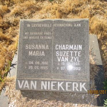 ZYL Charmain Suzette, van 1965-2012 :: VAN NIEKERK Susanna Maria 1916-1995