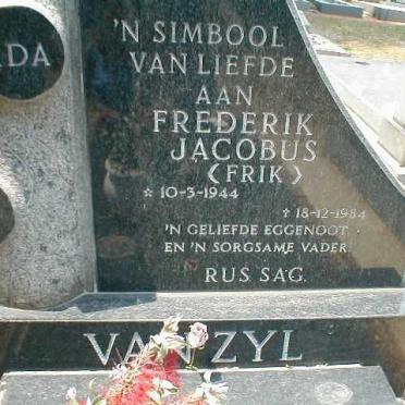 ZYL Frederik Jacobus, van 1944-1984