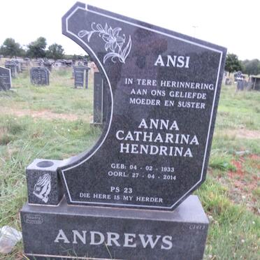 ANDREWS Anna Catharina Hendrina 1933-2014