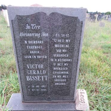BISSETT Victor Gerald 1957-2005