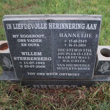 BREEDT Willem Sterrenberg 1942-2008 & Hannetjie 1949-2014