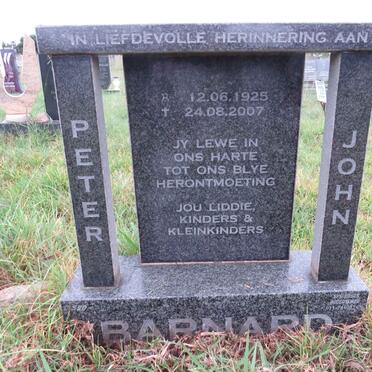 BARNARD Peter John 1925-2007