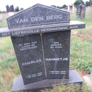 BERG Charles, van den, 19??-20?? & Hannetjie 193?-20?3 