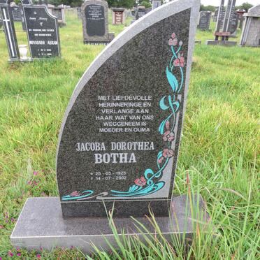 BOTHA Jacoba Dorothea 1925-2002