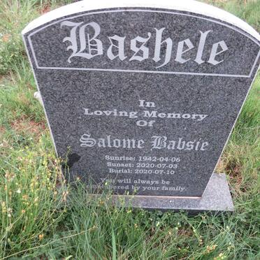 BASHELE Salome Babsie 1942-2020