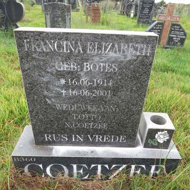 COETZEE Francina Elizabeth nee BOTES 1914-2001
