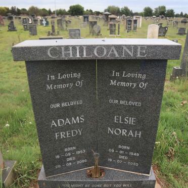 CHILOANE Adams Fredy 1953-2006 & Elsie Norah 1949-2020
