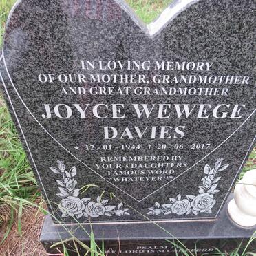 DAVIES Joyce Wewege 1944-2017