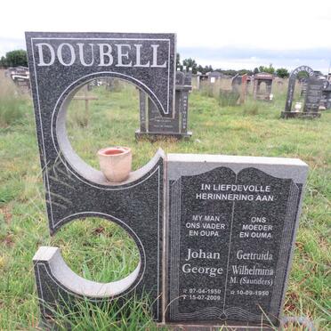 DOUBELL Johan George 1950-2009 & Gertruida Wilhelmina M. SAUNDERS 1950-