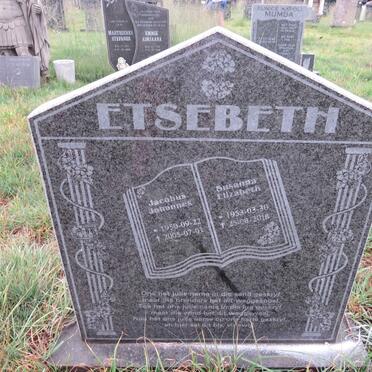 ETSEBETH Jacobus Johannes 1950-2005 & Susanna Elizabeth 1953-2018