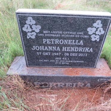 FERREIRA Petronella Johanna Hendrika 1947-2013
