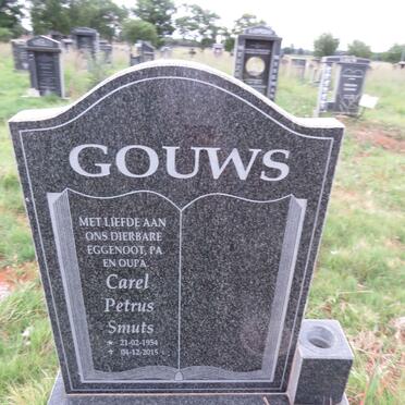 GOUWS Carel Petrus Smuts 1954-2015