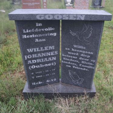 GOOSEN Willem Johannes Adriaan 1939-2009
