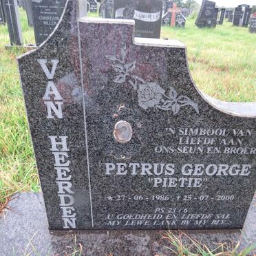 HEERDEN Petrus George, van 1986-2000