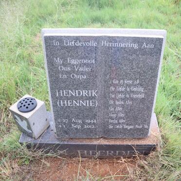 HEERDEN Hendrik, van 1944-2012