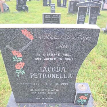JACOBS Jacoba Petronella 1936-2000