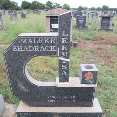 LEEMISA Maleke Shadrack 1963-2002