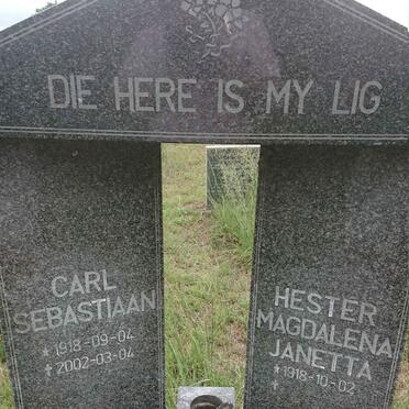 MARX Carl Sebastiaan 1918-2002 & Hester Magdalena Janetta VAN STADEN 1918-2010