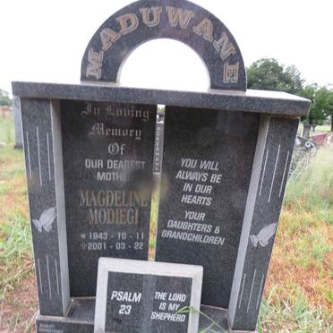 MADUWANE Magdeline Modiegi 1943-2001