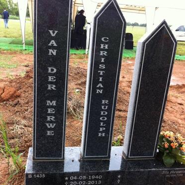 MERWE Christian Rudolph, van der 1940-2013