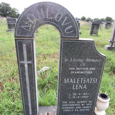 NDHLOVU Maletsatsi Lena 1927-2007