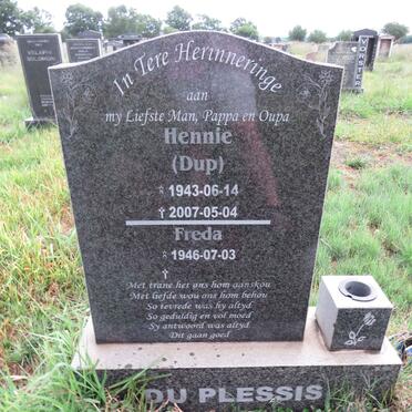 PLESSIS Hennie, du 1943-2007 & Freda 1946-