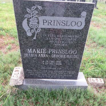 PRINSLOO Maria Anna nee NAUDE 1941-2006