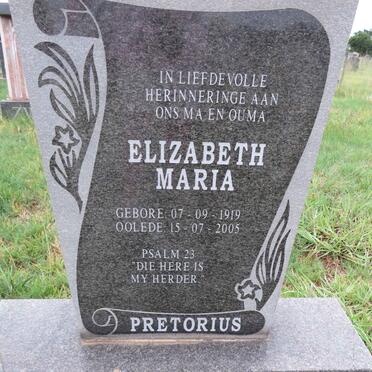 PRETORIUS Elizabeth Maria 1919-2005