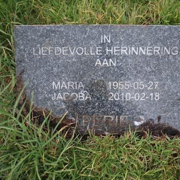 PERIE Maria Jacoba 1955-2010
