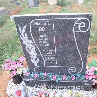 RENSBURG Charlotte Joey, Janse van 1947-2020