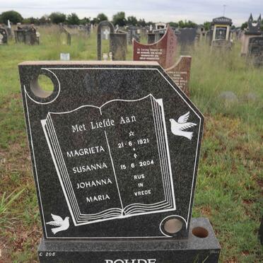 ROHDE Magrieta Susanna Johanna Maria 1921-2004